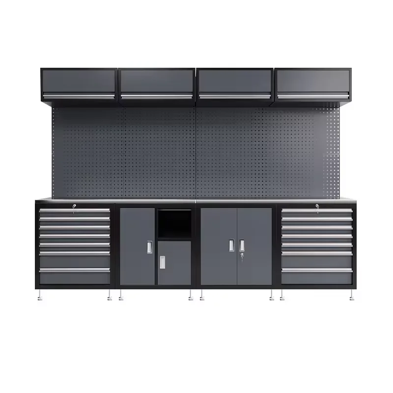 

Rugged, removable metal toolbox, modern design workshop garage storage, workbench tool cabinet