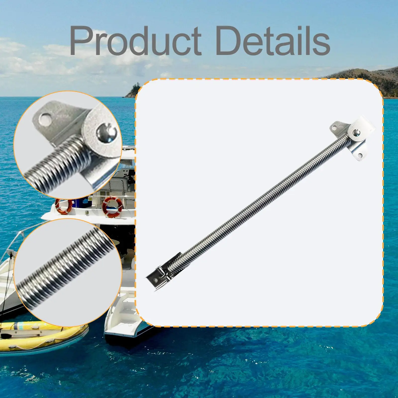 Marine Grade 316 Stainless Steel Hatch Lid Spring Practical Support Rod for Boat Hatch Door RV Camper Hardware Accessory