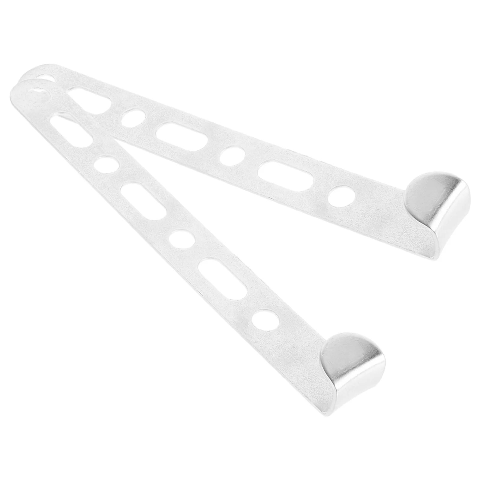 

2pcs Mushroom Head Bracket Aluminum Alloy Car Power Supply Induction Fixing Adjustable Rotation Universal Fit Long Clip Silver