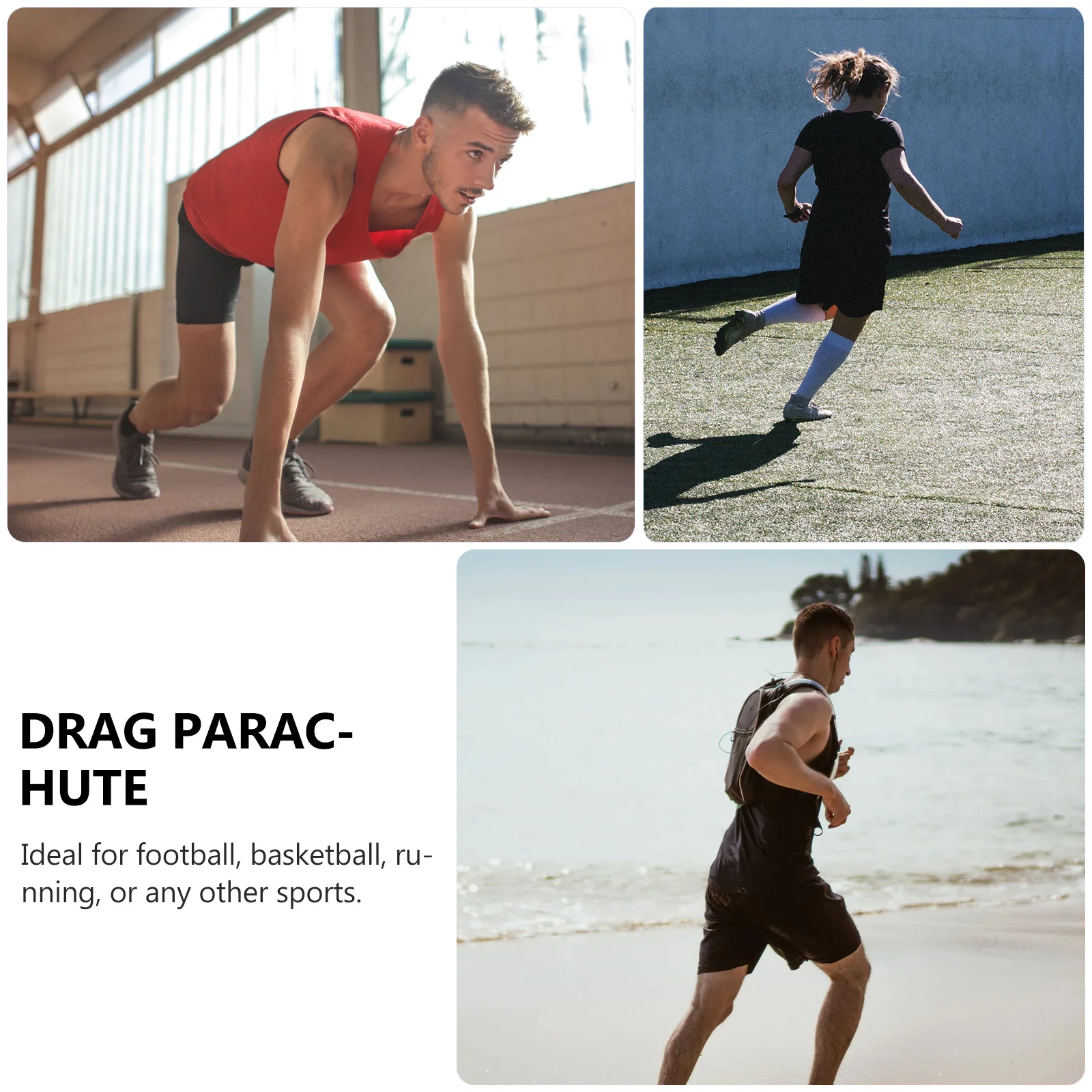 حقيبة حمل متينة وسهلة الطي للتدريب على المظلة وحزام قابل للتعديل للجري والرياضات الرياضية ومتينة وسهلة الطي