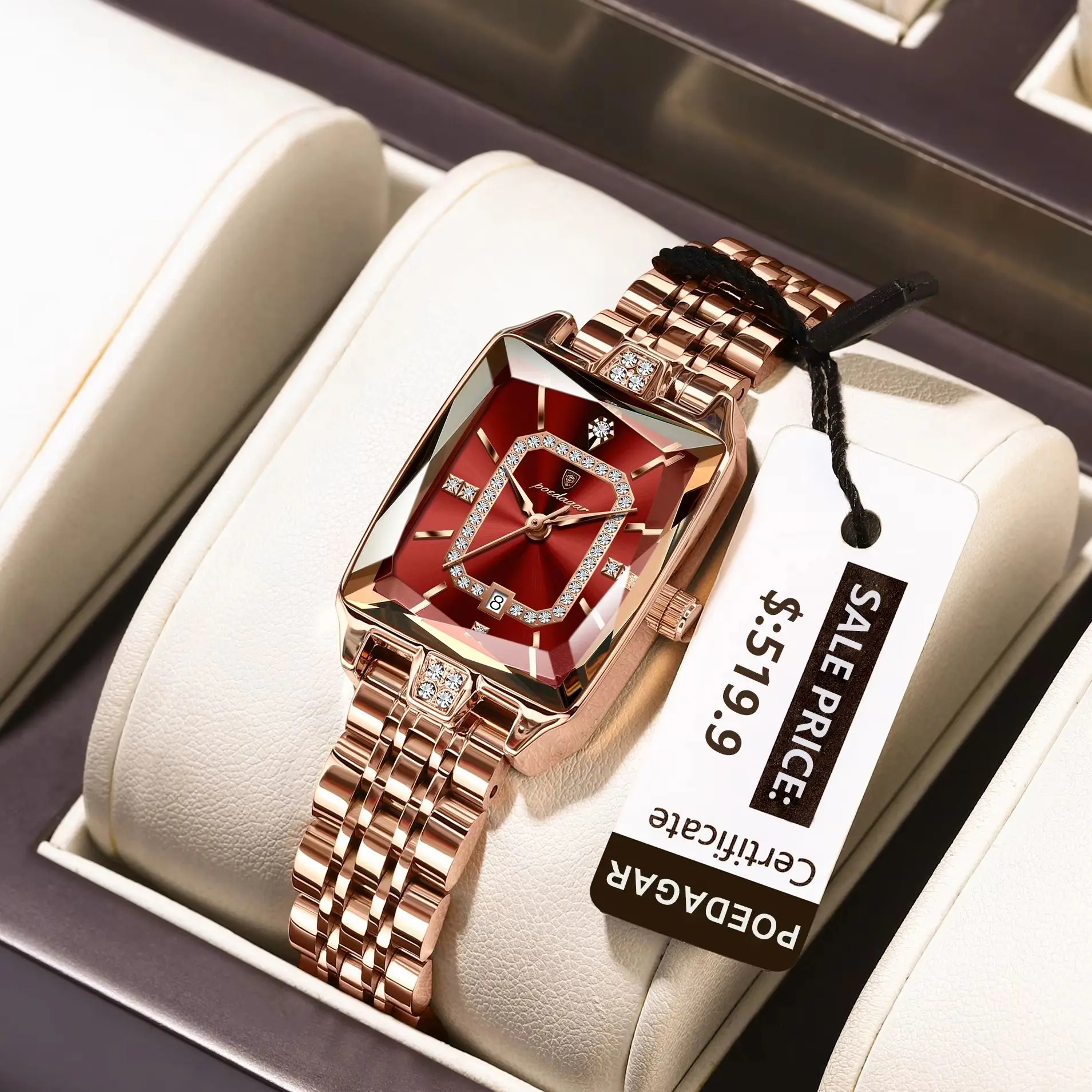 POEDAGAR High Quality Women Watch Waterproof Date Fashion Women's Watches Luxury Stainless Steel Quartz Ladies Wristwatch Reloj
