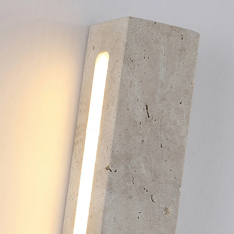 Cuboid Natural Stone LED Wall Lamp Atmosphere Lighting Marble For Foyer Bedroom Aisle Restaurant Hotel Sconce
