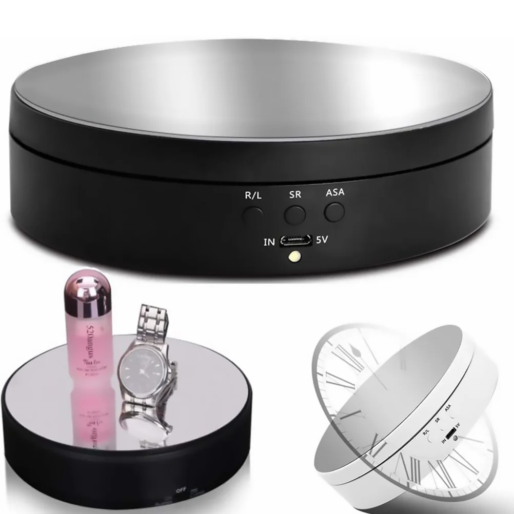Rotating Display Stand Motorized Adjustable 2 4 6 Rotation 45 90 180 360 Degrees Jewelry Turntable Electric Motorized