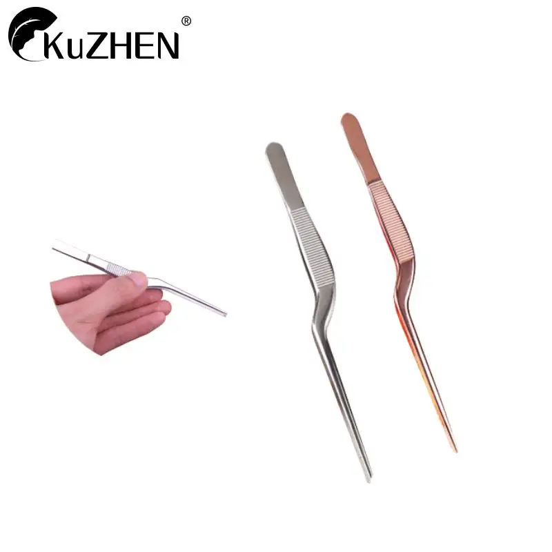 

1Pcs Ear Nose Earpick Wax Removal Forceps Angled Clamp Nasal Tool Curved Earwax Tweezers Clip Eyelash Remover Cleaner Tweezer