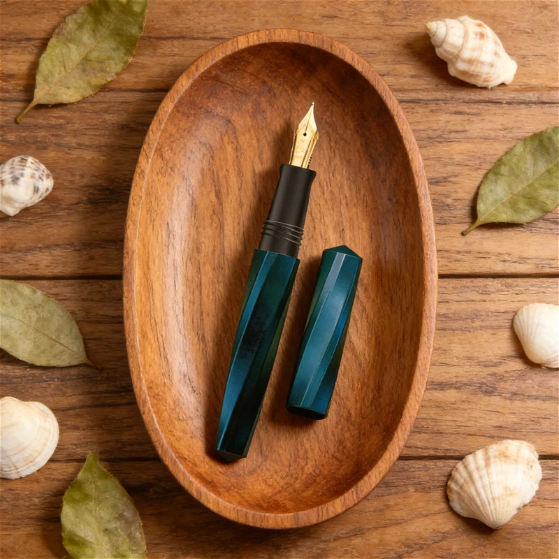 

Перьевая ручка Geman Bock Nib BALAOYE, уникальный дизайн в форме многогранника, каллиграфическая ручка из твердой резины 0.5F, коллекционная, бесплатная доставка