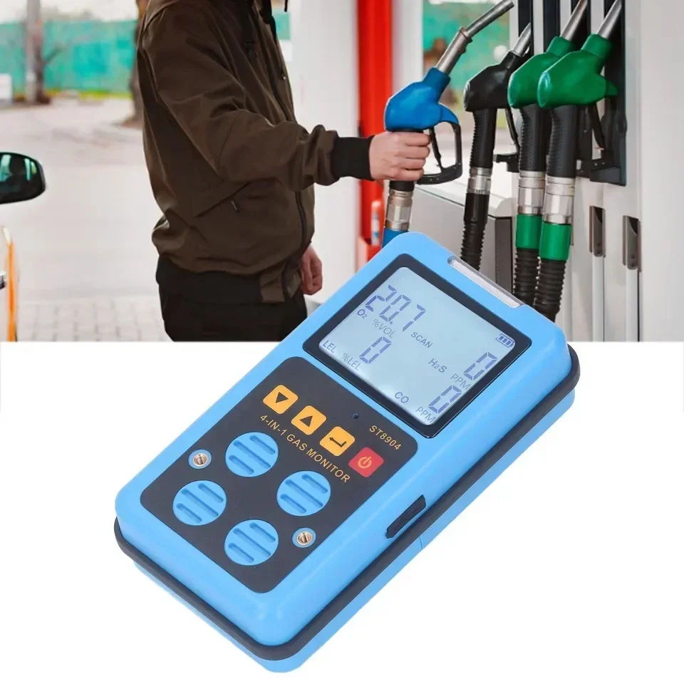 2026 Gas Monitor High Sensitivity 4 in 1 3 Alarm Modes Meter Short Response Time High Accuracy Accurate Measurement for Agricult