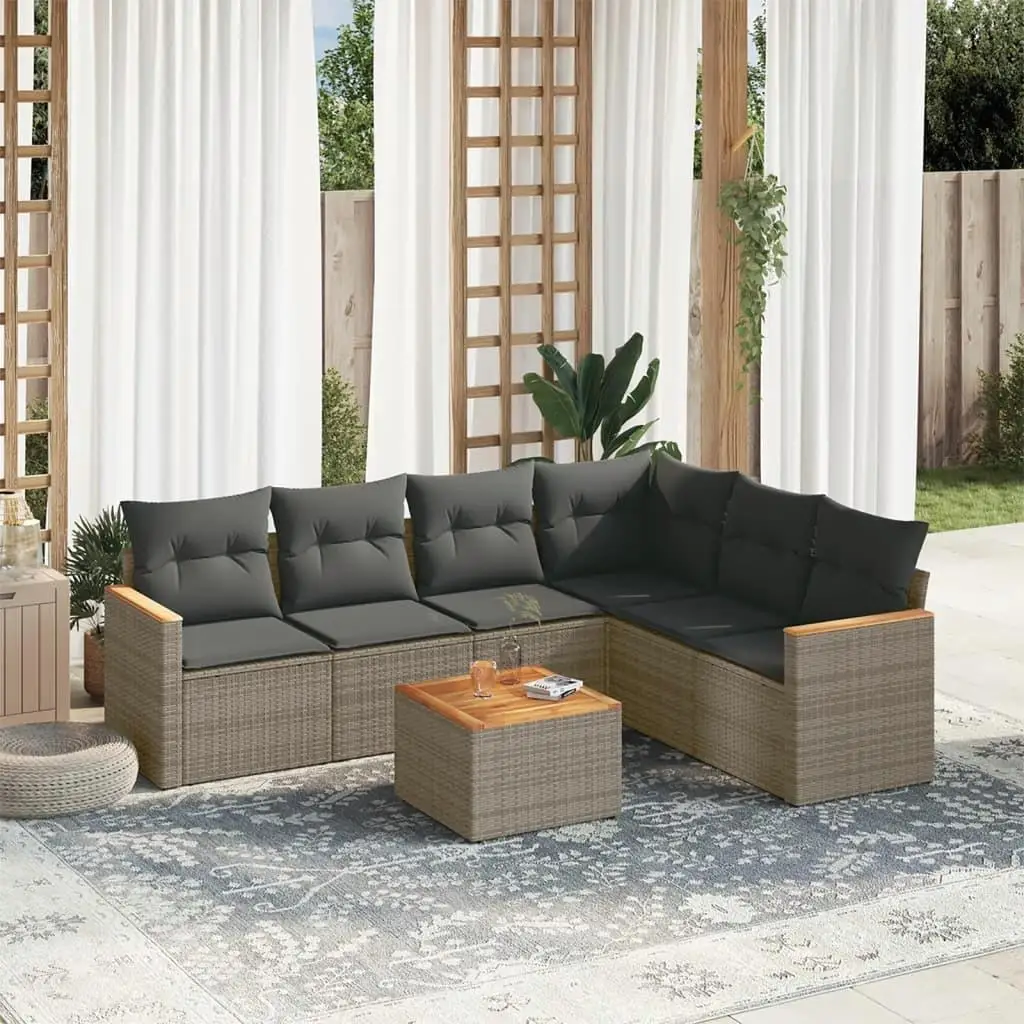 

Gray Garden Sofa Set Outdoor Modern Design Comfortable