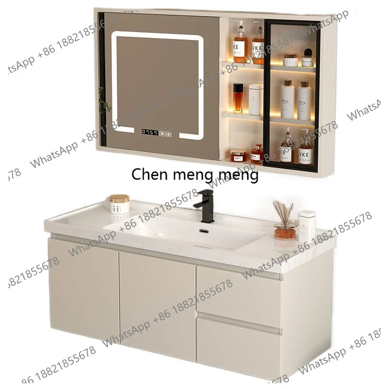 

Ceramic Integrated Basin Bathroom Cabinets Simple Washbasin Wash Up Sink Bathroom Cabinets Storage Drawer Furniture Taquilla JTB