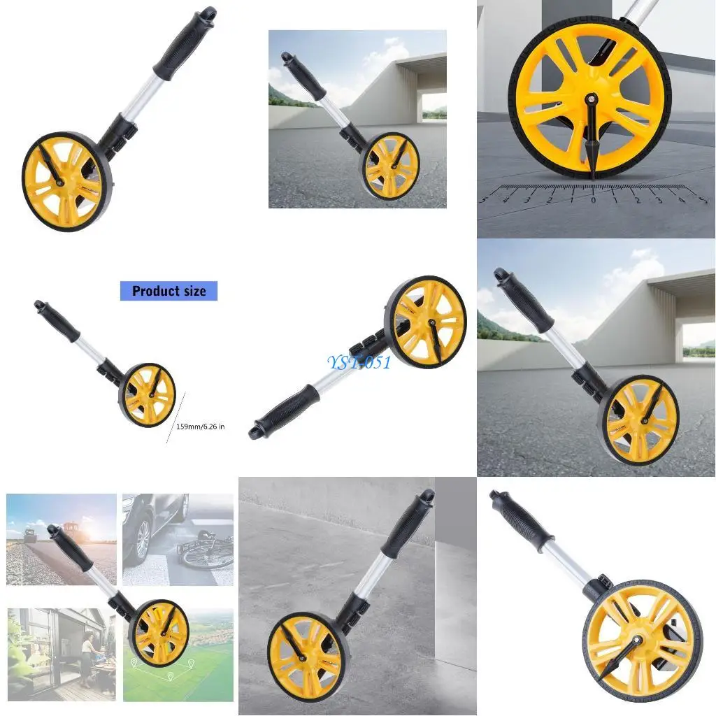 

E15A 0-9999.9m Long Distance Measuring Distance Tool for Construction Worker Measuring Wheel Digital Display Mechanical Meter