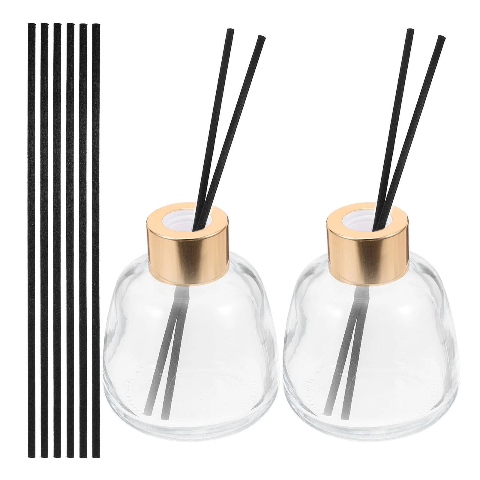 

1Set Perfume Diffuser Bottle Refillable Glass Transparent Empty Essential Oil Container Reed Sticks Aromatherapy Decor