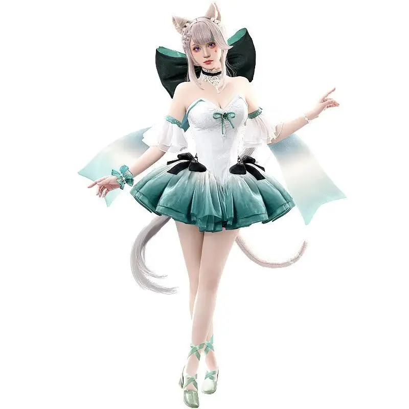 فستان جينشين إمباكت لينيت التأثيري مصنوع من مروحة ليلي الفالس ثنائي الأبعاد