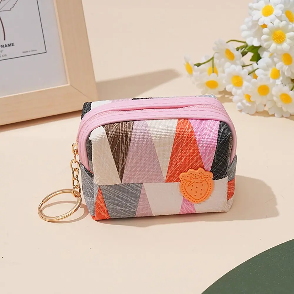 Durable PU Money Coin Purse Wear-resistant Waterproof Credit Card Holoder with Key Ring Wallet Money Bag Male Female