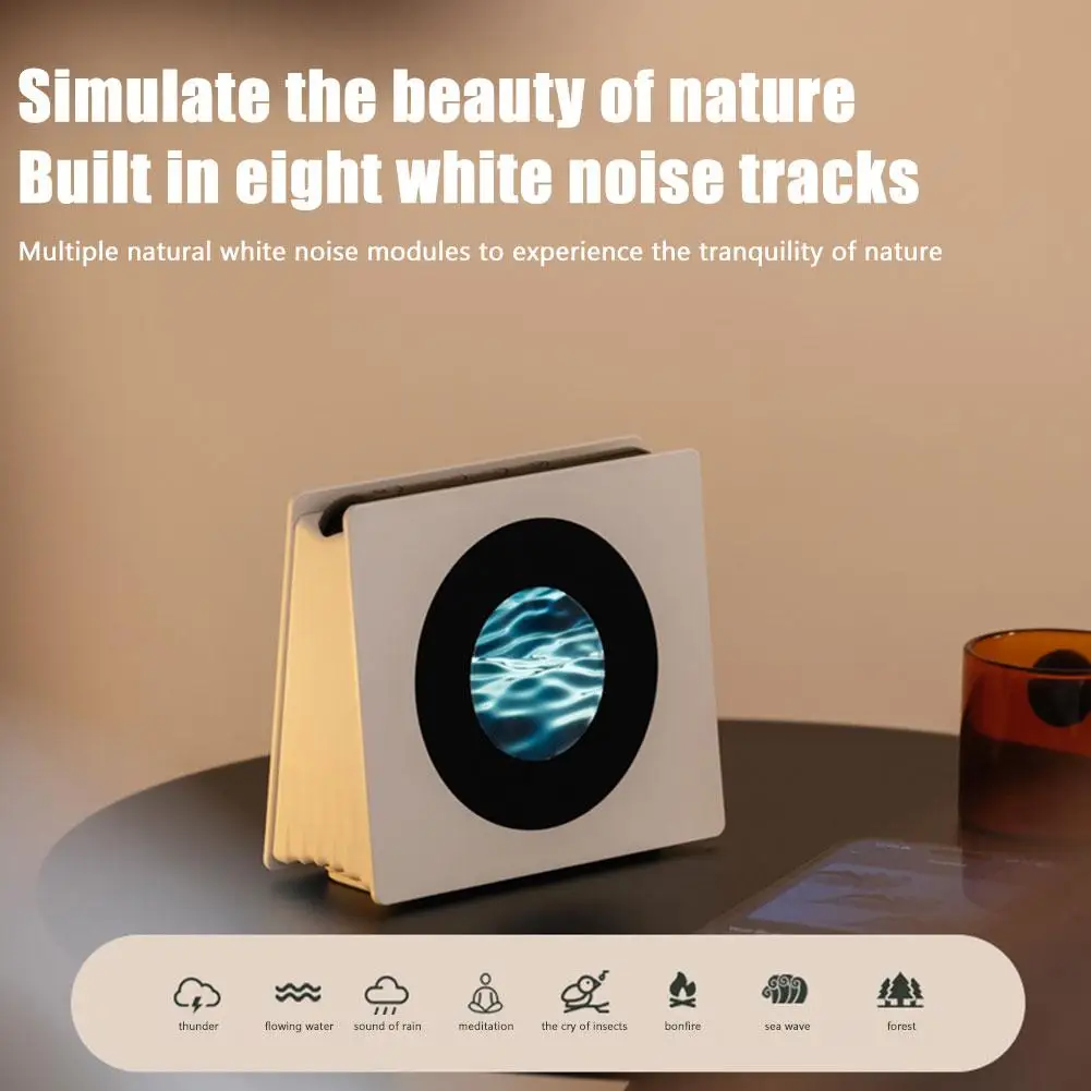 Retro Vinyl White Noise Atmosphere Bluetooth Speaker Suspension Dynamic Lyrics Full Frequency Anti-magnetic Birthday Gift