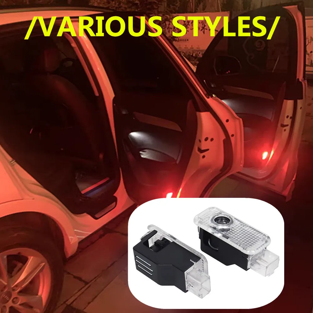 2X For AUDI A1 A3 A4 A5 A6 A7 A8 TT Q3 Q5 Q7 Q8 S3 RS Sportback 90 LED Car Door Projector Ghost Shadow Welcome Light Accessories