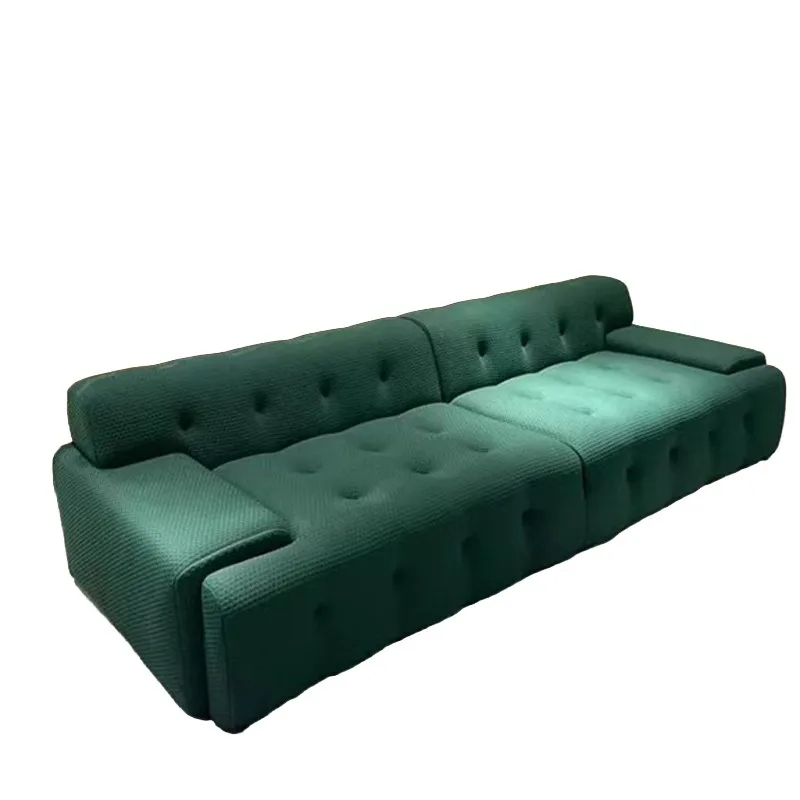 Straight row, sofa Italian minimalist, fabric living room small apartment three people