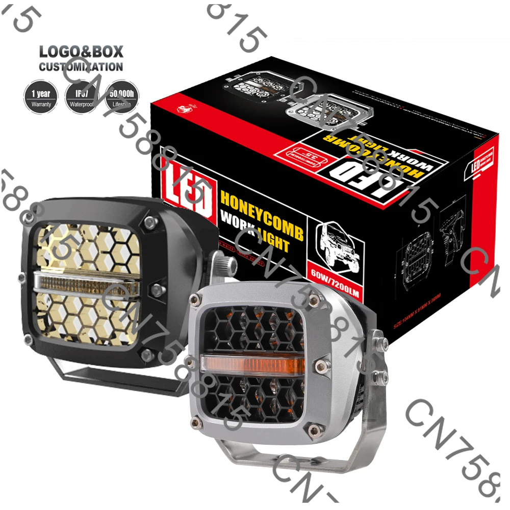 

Auto Taal Parts 60w Best Off-Road Light Emitting Diode Work Light Driving Light Square with Respirator
