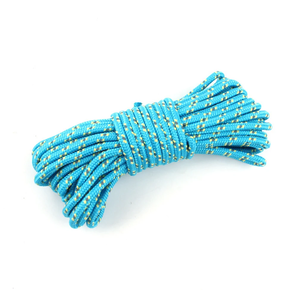 

20m 5mm Durable Thickened Reflective Outdoor Survival Parachute Cord Lanyard Rope (Sky-blue)