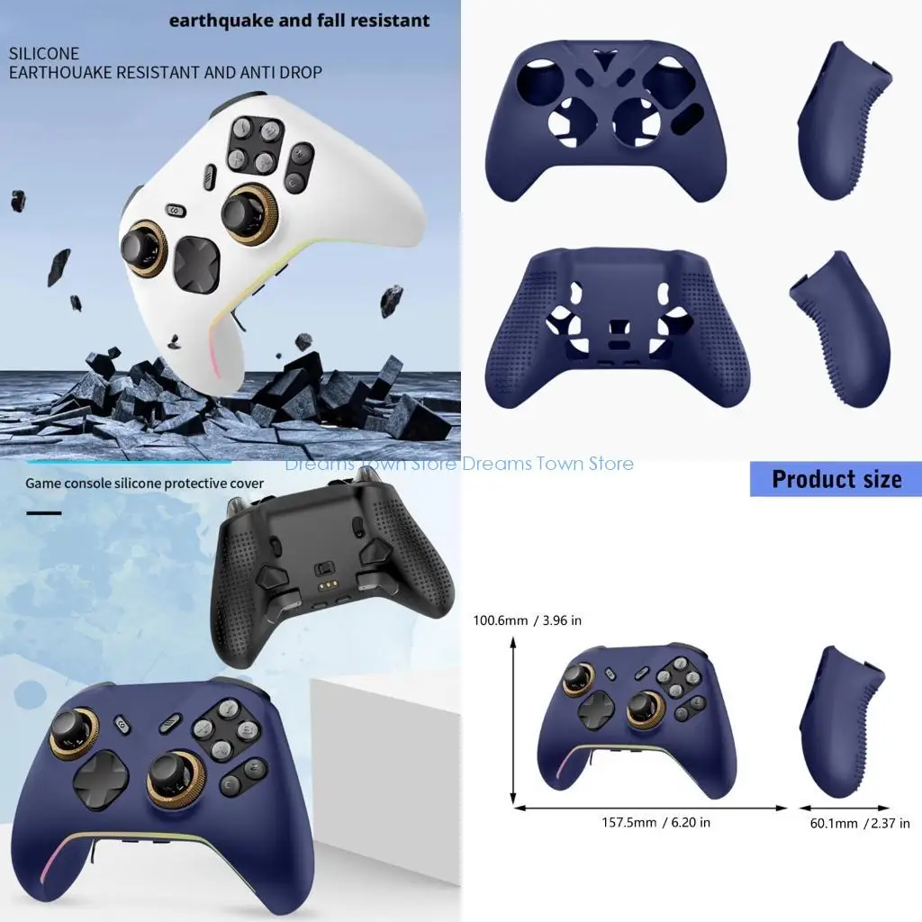 HX6A Gaming Accessories for 5 Protective Case Controller Scratchproof Case Flexible Skin Silicone Cover