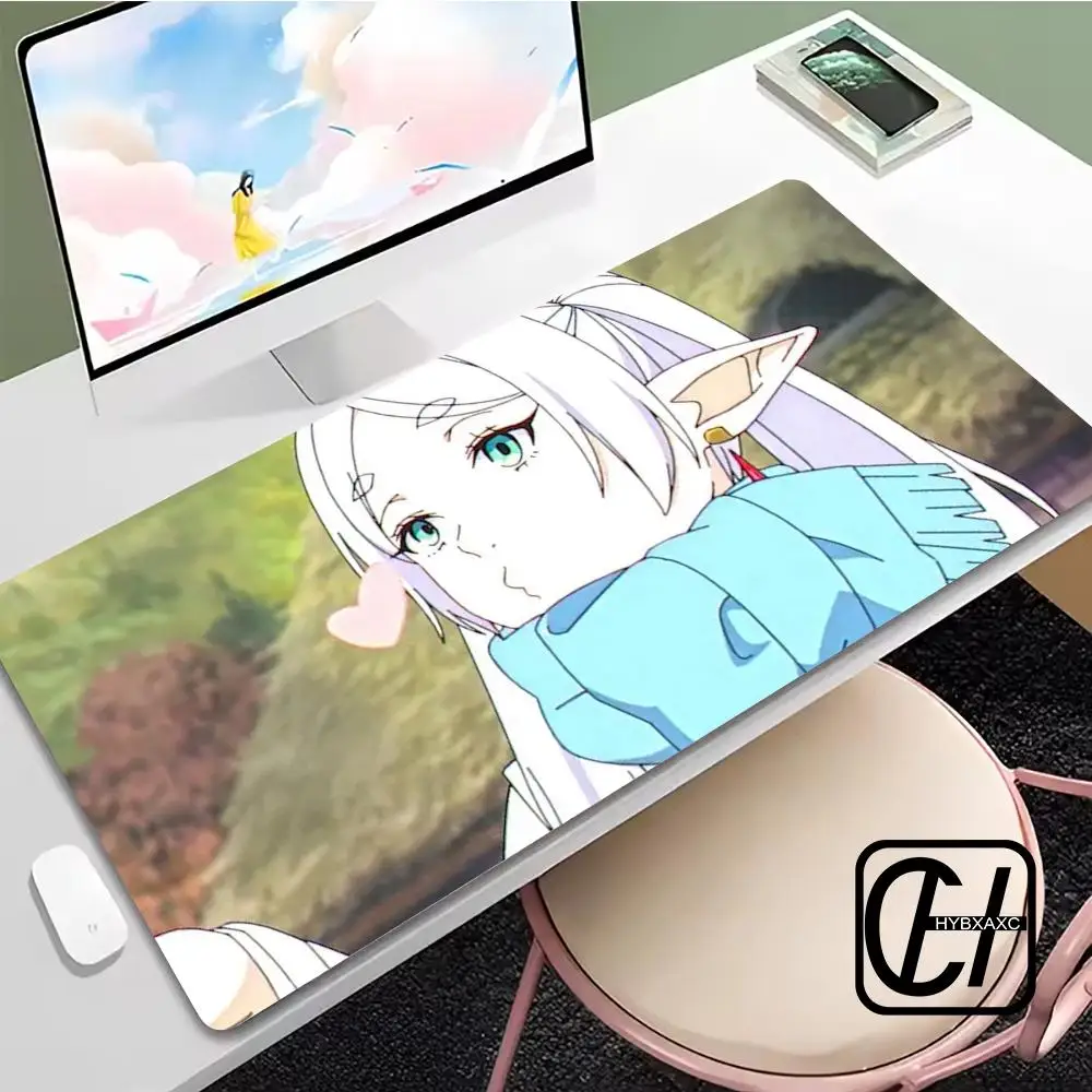 

Kawaii Anime Girl Mouse Pad Sousou No Frieren Beyond Journey End Keyboard Rug Laptop Lotus Flower Gaming HYB XXC PC HD Desk Mat