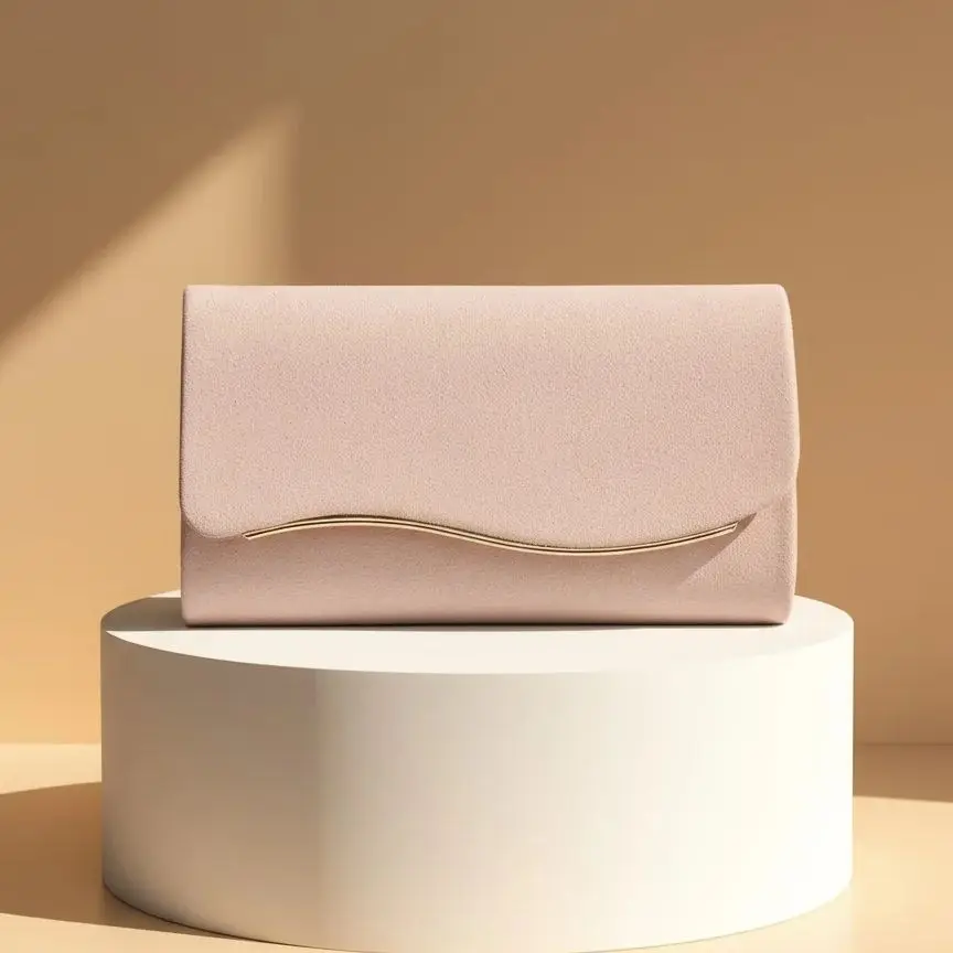 

Pink Color Velvet Women Evening Bags Shoulder Chain Envelope Design Cover Messenger Handbags For Holiday Gift Clutch Bags