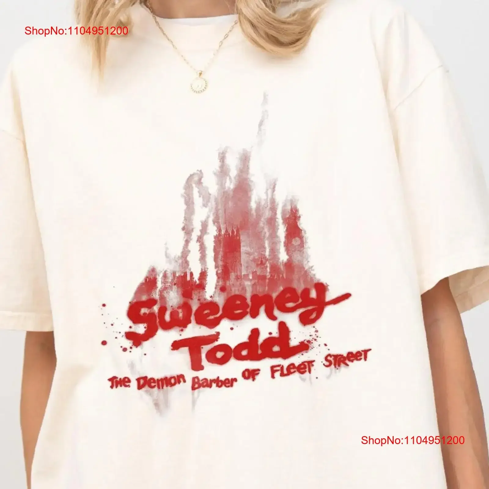 

Sweeney Todd Broadway Musical Футболка Show Theater Свитер винтажная стираная дизайнерская одежда Мягкая повседневная одежда унисекс