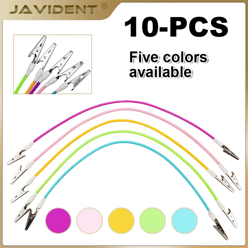 10Pcs 5 Color Oral Dental Supplies Material Scarf Clip/Napkin Holders/Spring Rope Dentistry Material Napkin Holders Dentist Tool