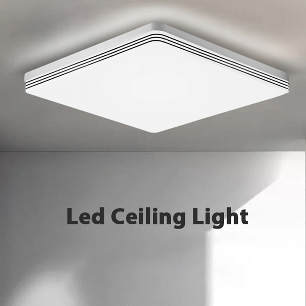 

Квадратный светодиодный потолочный светильник, современное освещение для спальни, холодный белый, 36 Вт, 24 Вт, 18 Вт, потолочные светильники для кухни, гостиной, прихожей, светильник