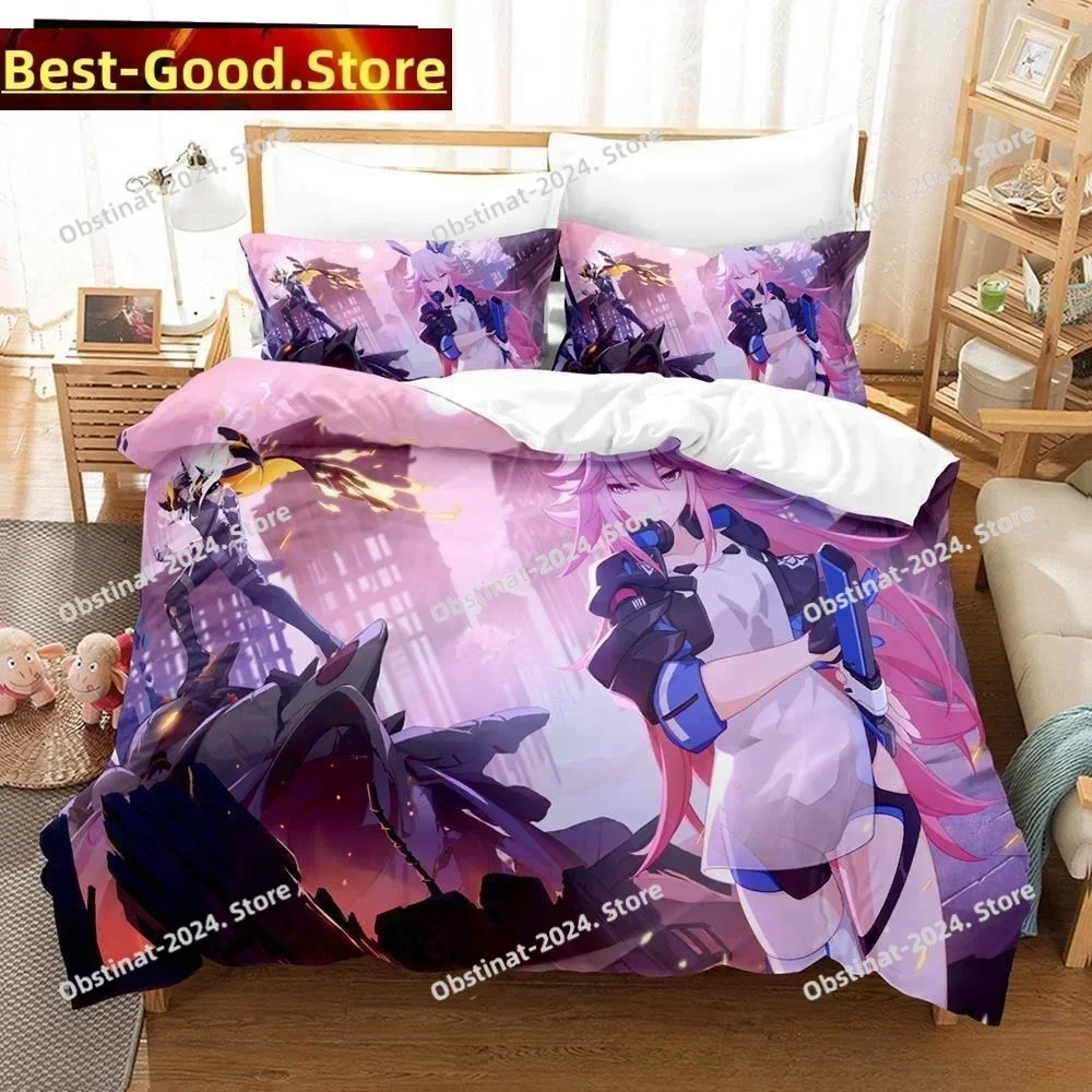 3D Game Honkai Impact 3 Printed Bed Set Duvet Cover Pillowcase Bedding Set Bed Linen Sheet Quilt Cover Full Queen King Size