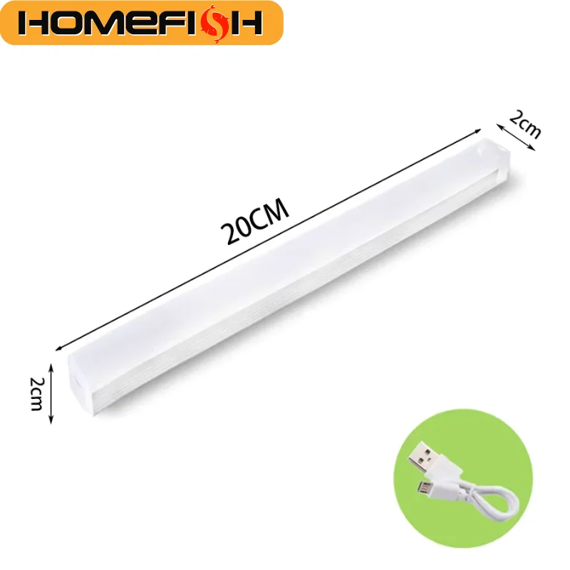 HOMEFISH Rechargeable LED Light Cabinet Wardrobe Lamp with Motion Sensor Wireless Night Light for Staircase Backlight Kitchen