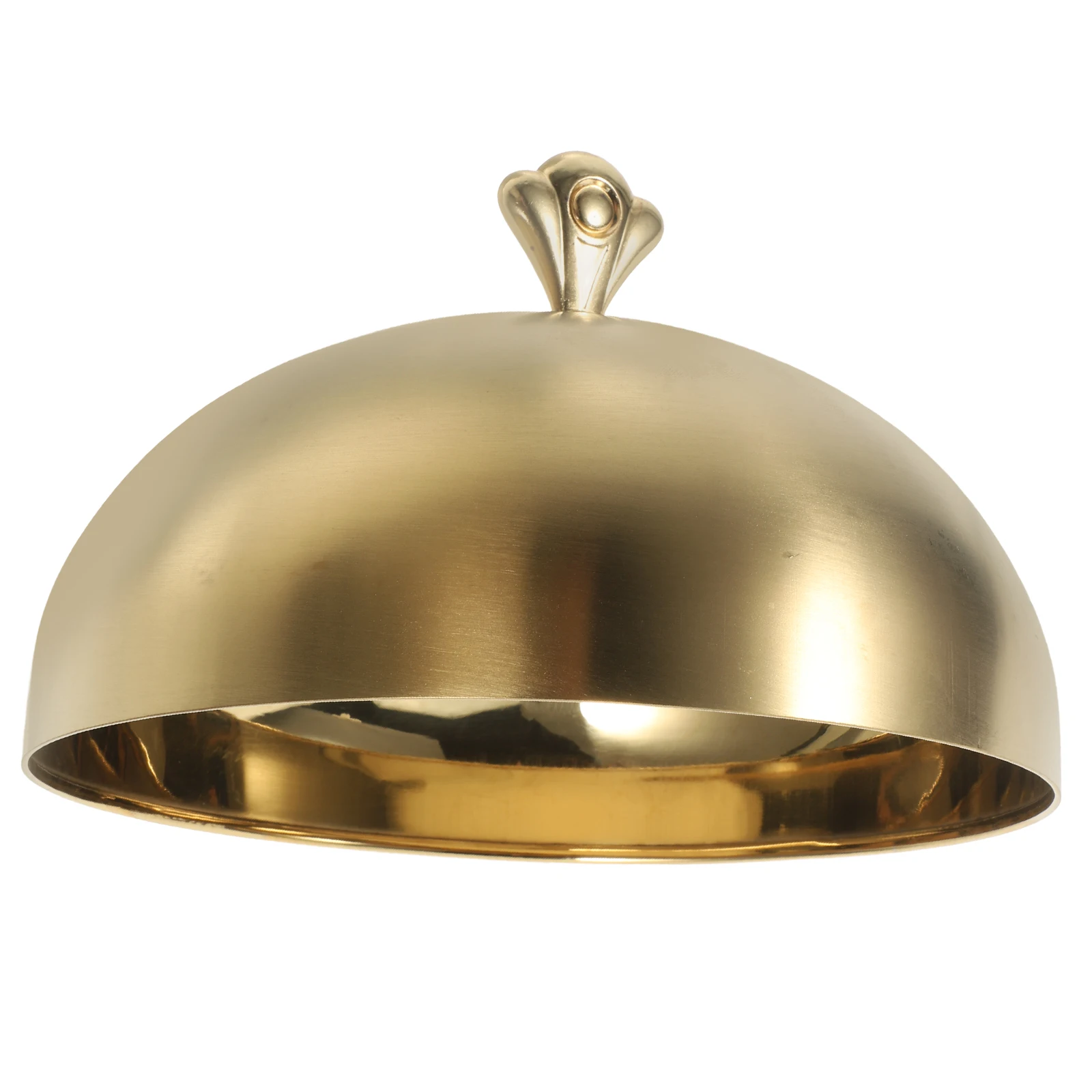 

Stainless Steel Steak Cover Shape Protective Food Hood Non-Magnetic Thickened Iron Plate Cooking Lid Golden Household Kitchen