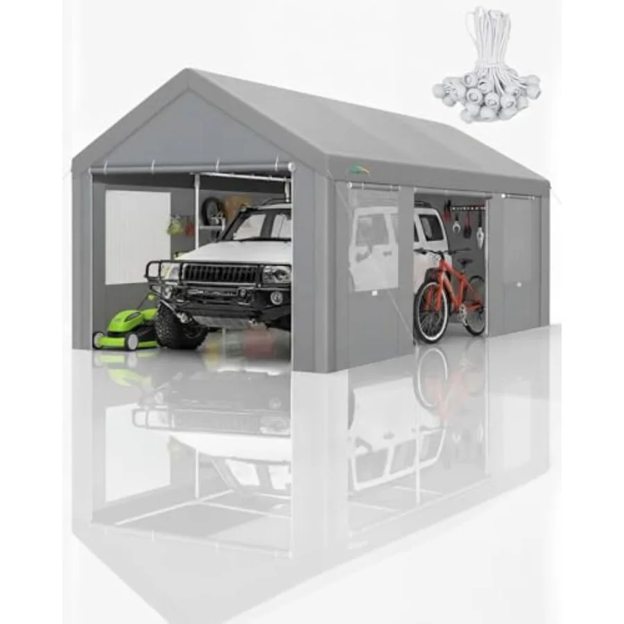 12x20 Feet Heavy Duty Carport with Galvanized Frame