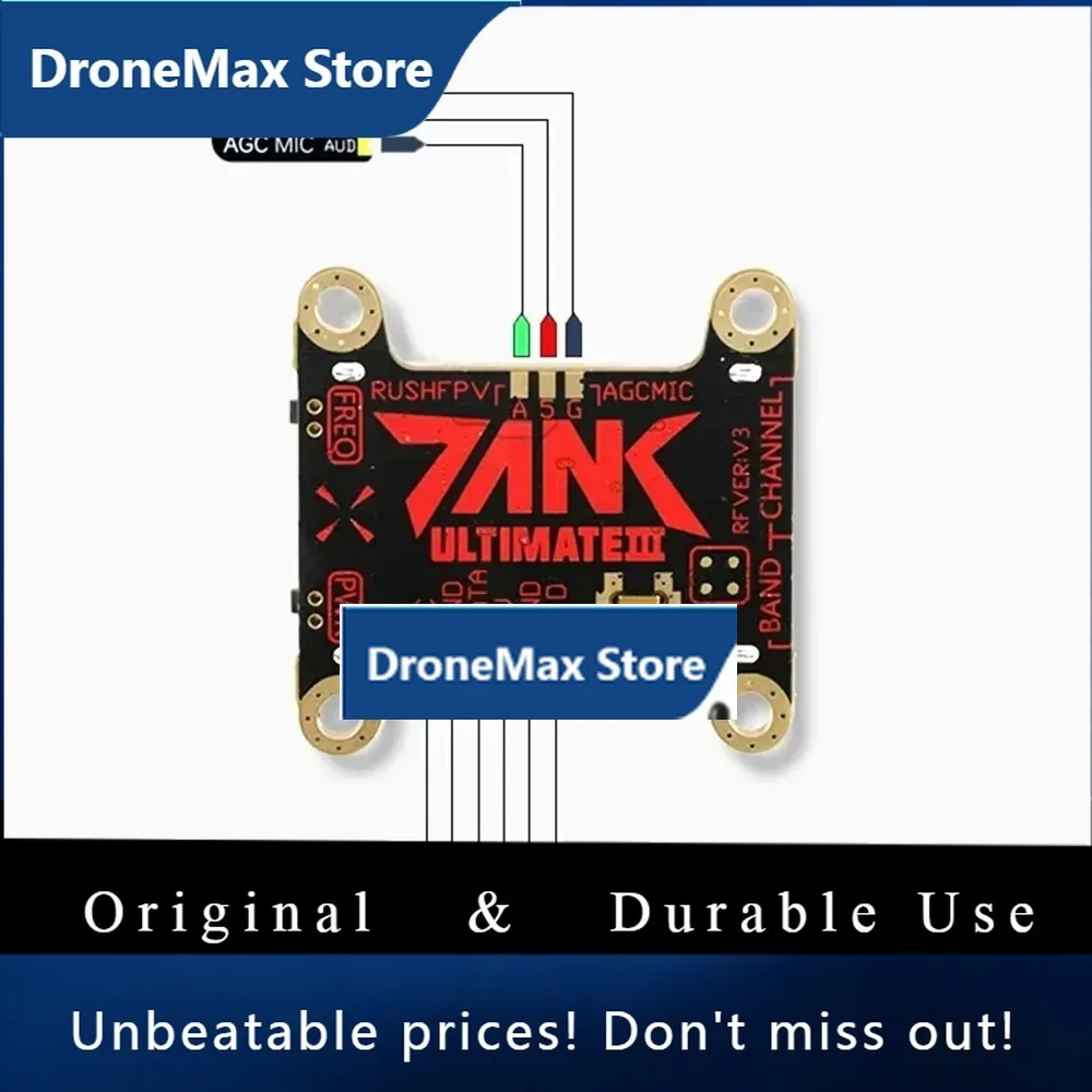 DroMaRUSHFPV TANK3 5.8G 1W FPV VTX 48CH PIT/25/200/500/1000mW TANK III ULTIMATE Analog VTX For RC Quadcopter FPV Drone