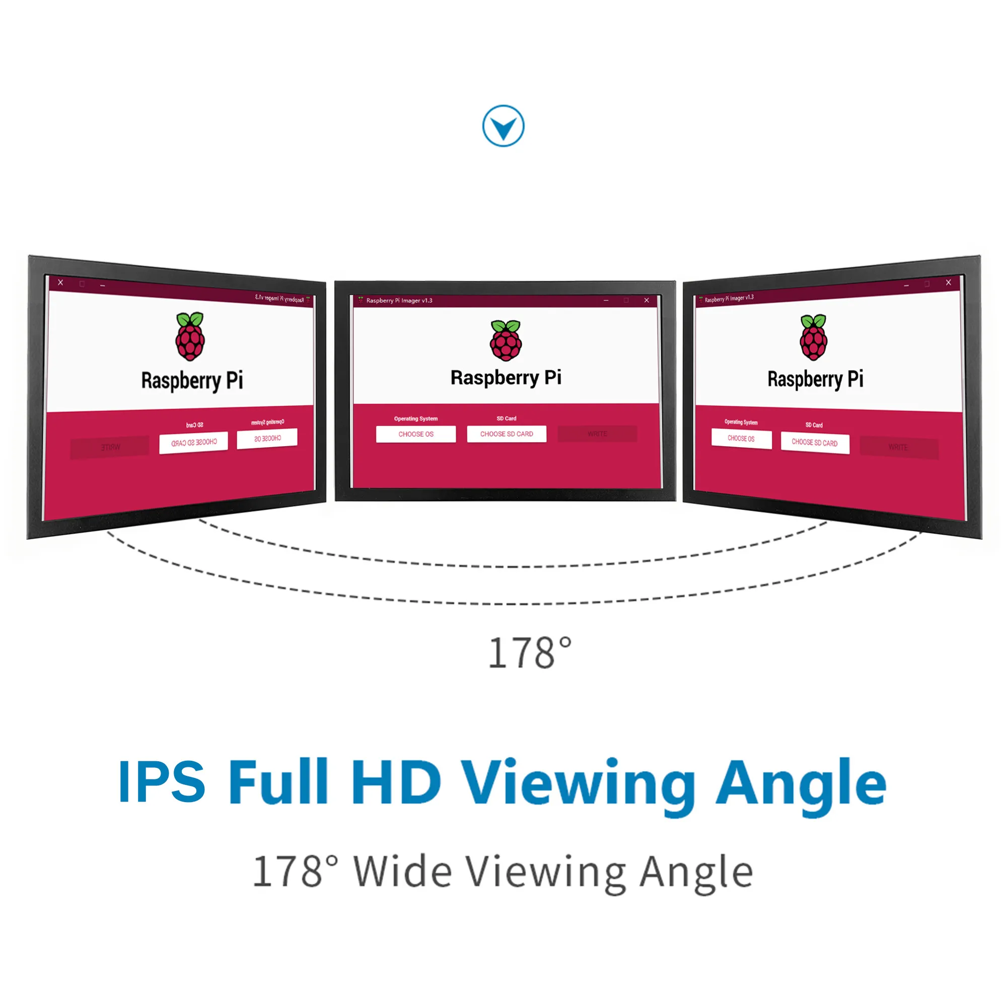 Imagem -02 - Raspberry pi Polegada Tela Nontouch Ips hd 1024x600 Lcd Hdmi-display para Rpi 4b 3b Mais 3b pc Tela Secundária Monitor Portátil