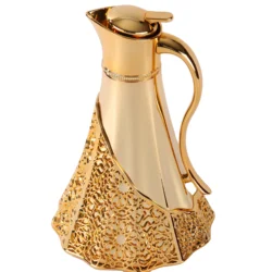 New High-End 1.0L Coffee Pot and Milk Teapot Hollow Design Style Luxury Glass Material