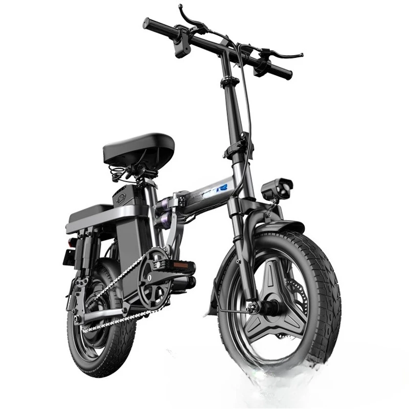 Daily transportation electric vehicle double shock absorption foldable electric bicycle