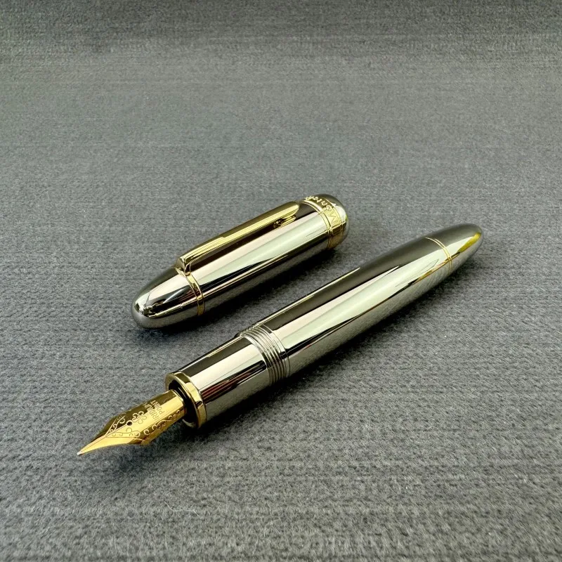 Montefiore Full Metal Fountain Pen Iridium Gold F 0.5mm Nib Ink Pen Absorb Ink Financial School Office Supplies Stationery Write