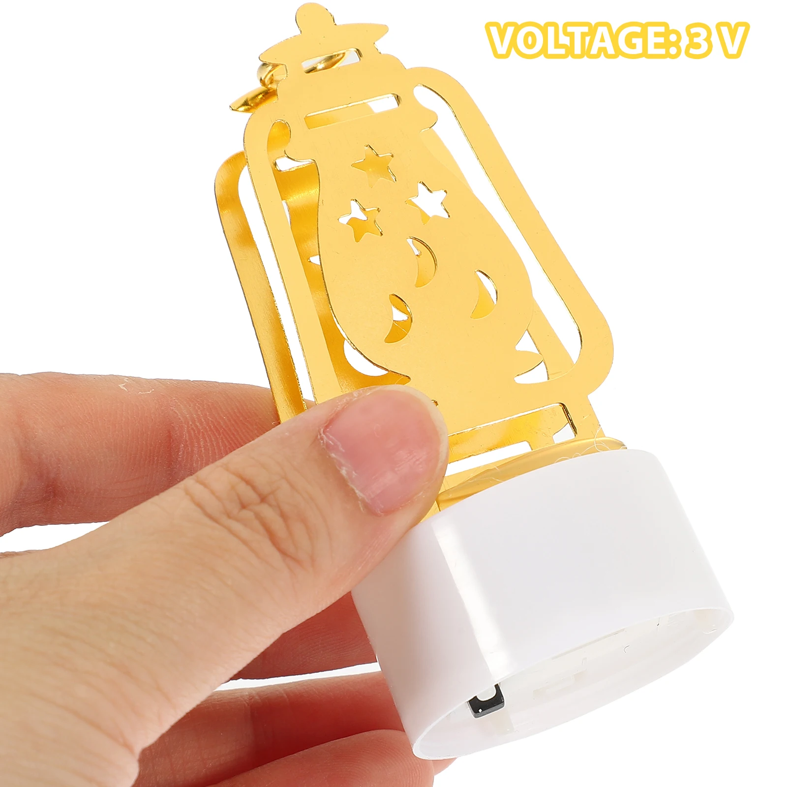 

6pcs Led Light Ramadan Decor For Home, Eid Mubarak Desktop Adornment, Iron Plastic Muslim Party Lamp, Hollow Out Islamic