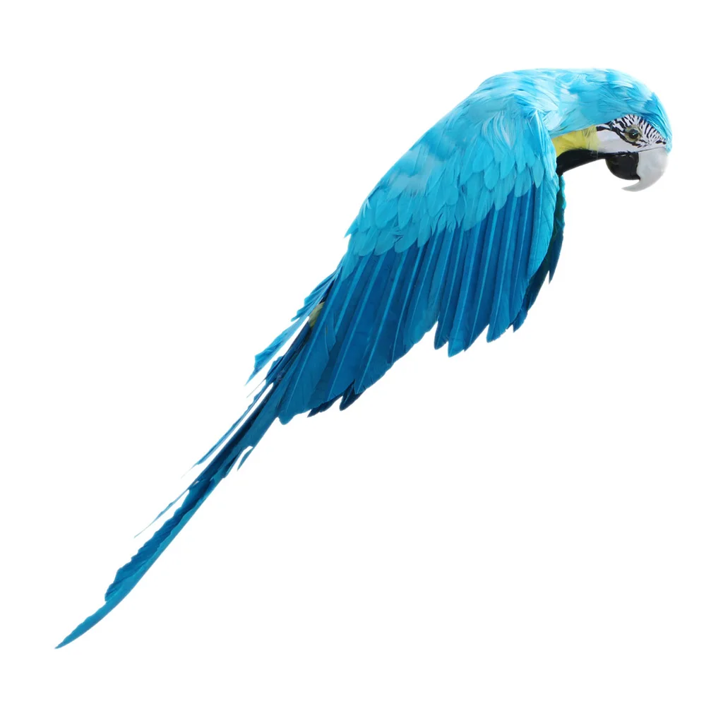 Realistic Artificial Bird Parrot Decoy Lifelike Garden Home Decor Ornament for Outdoor Yard Photography Prop