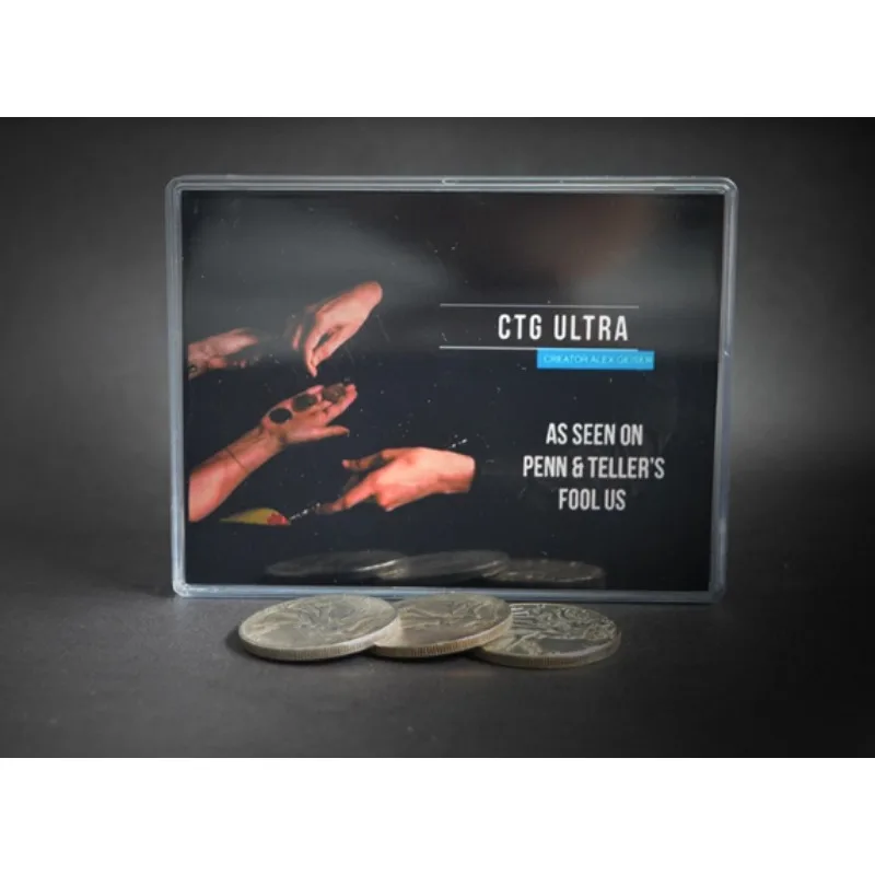 

Ultimate Coins через стекло — ультра-волшебный трюк CTG, иллюзия визуального проникновения монет, реквизит фокусника крупным планом