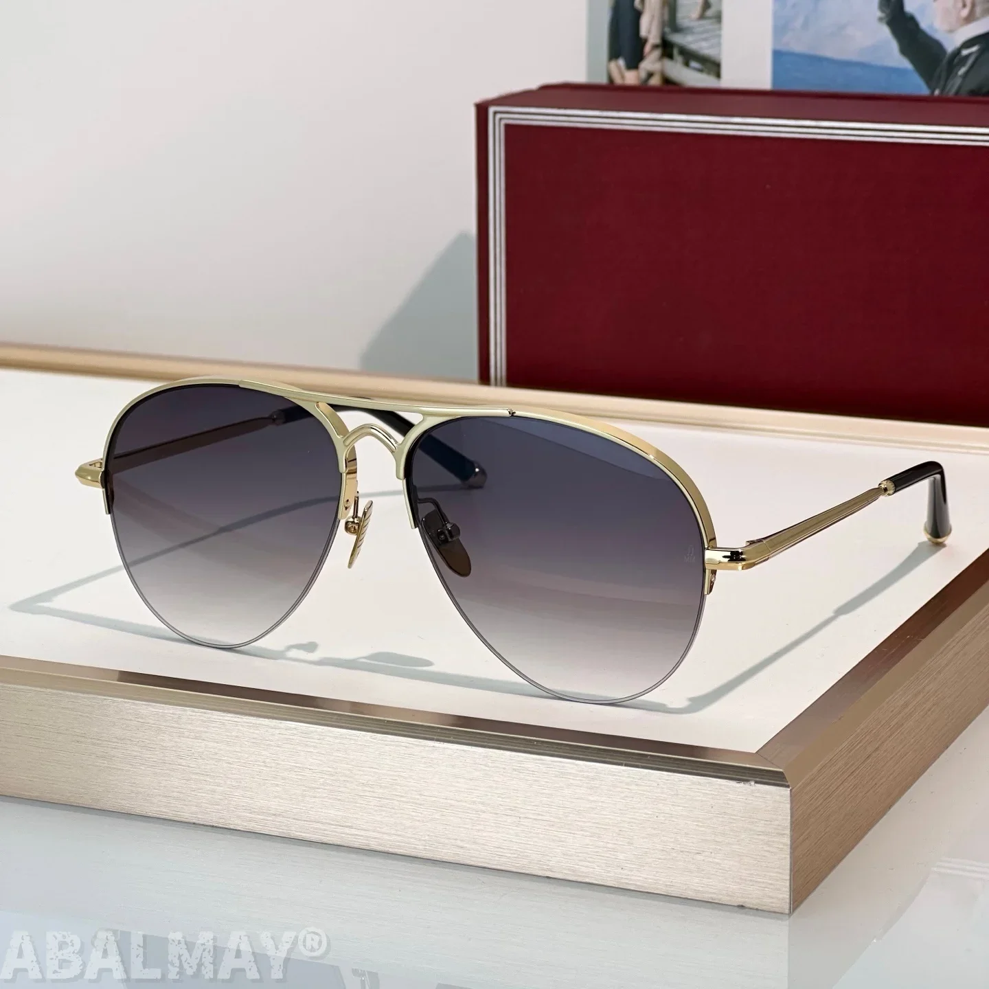 

JM AMELIA 58-14 Top Quality Mens Sunglasses for Women Retro Trend Luxury Acetate Titanium UV400 Designer Sunglasses Frame