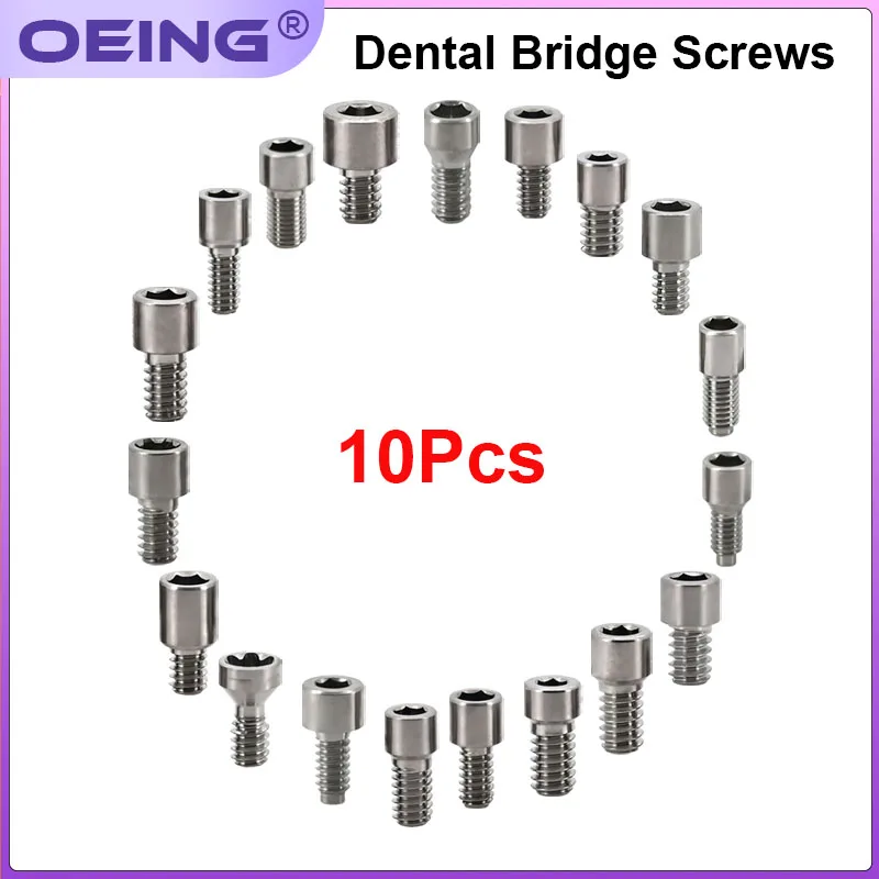 10Pcs Dental Clinic: Denture Fabrication, Implant Abutments, Single-Tooth Restoration Screws, Dental Instruments and Materials