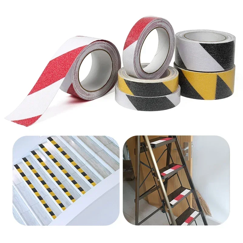 1/2/5pcs PVC Matte Tape Length 5m x Width 2.5/5/10cm Waterproof And Wear-resistant Sandpaper Stairs Anti Slip Sticker Strip