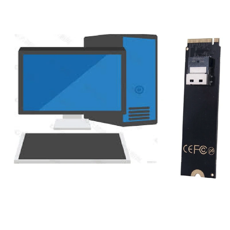 M.2 Nvme à Slimline SAS adaptateur SFF-8654 NGFF M.2 M clé à SFF 8654 carte adaptateur SFF-8654 convertisseur pour carte mère