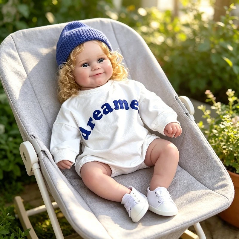 

60CM Reborn Baby Doll Cotton Body Maddie Soft Touch Handmade Collectible Art Doll Muñecas Bebe Reborn Dolls
