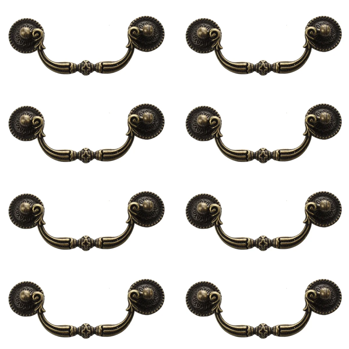 PHFU-8X مقابض درج باب الخزانة النحاسية العتيقة 100 مم #6