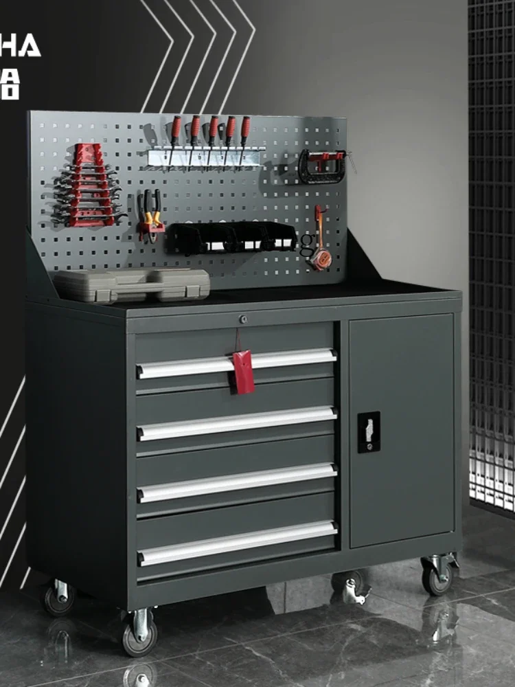 ZC Heavy Tool Car Trolley Hardware Tool Cabinet Auto Repair Multifunctional Storage Cabinet Workshop Parts Tin Trunk