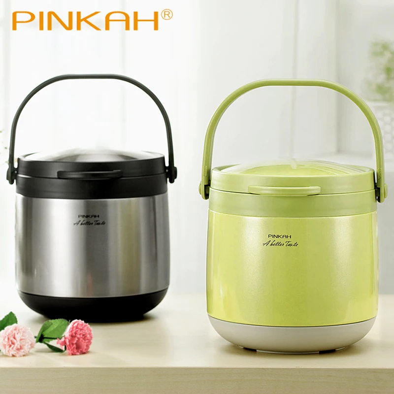 PINKAH 304 Stainless Steel Vacuum Smouldering Pot Household Large Capacity 3L 4.5L Fire-Free Boiling Insulation Steaming