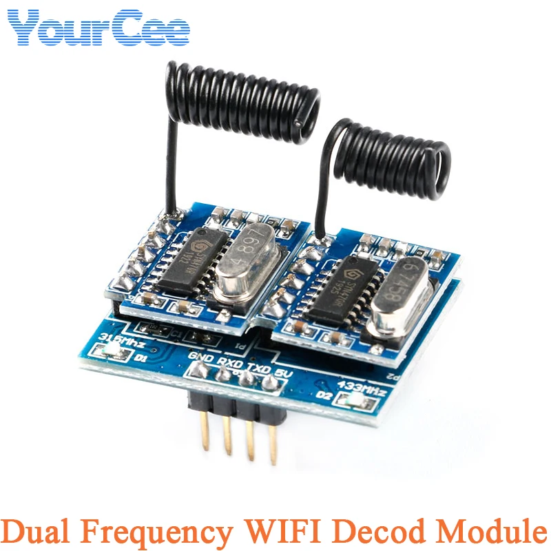 Dual Frequency Wireless Decod Board Module RF Wifi Remote Control Switch 315 433MHz RF34B Receiver Controller DC 3.3V-5.5V