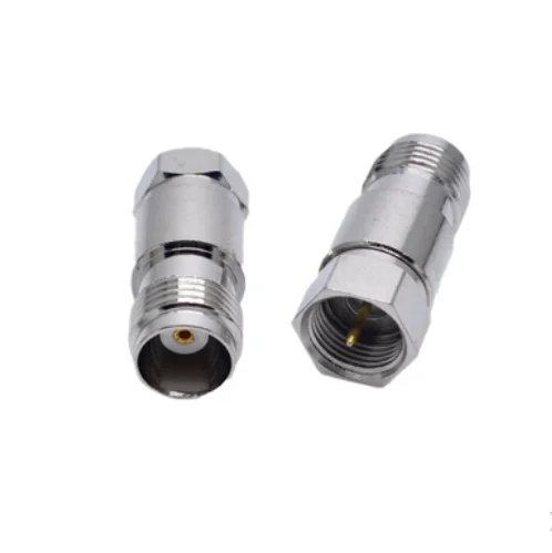 Nuevo TNC hembra jack a F macho Coaxial RF adaptador conectores