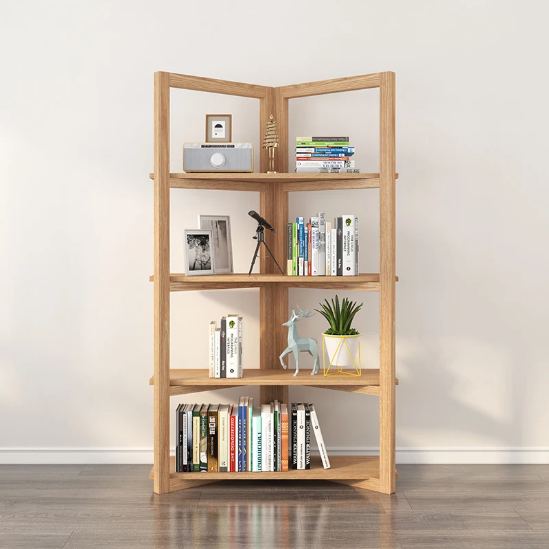 

Organizer Collect Book Shelf Wood Shelving Magazine Racks Floor Books Shelves Display Estante Para Livros Furniture Living Room